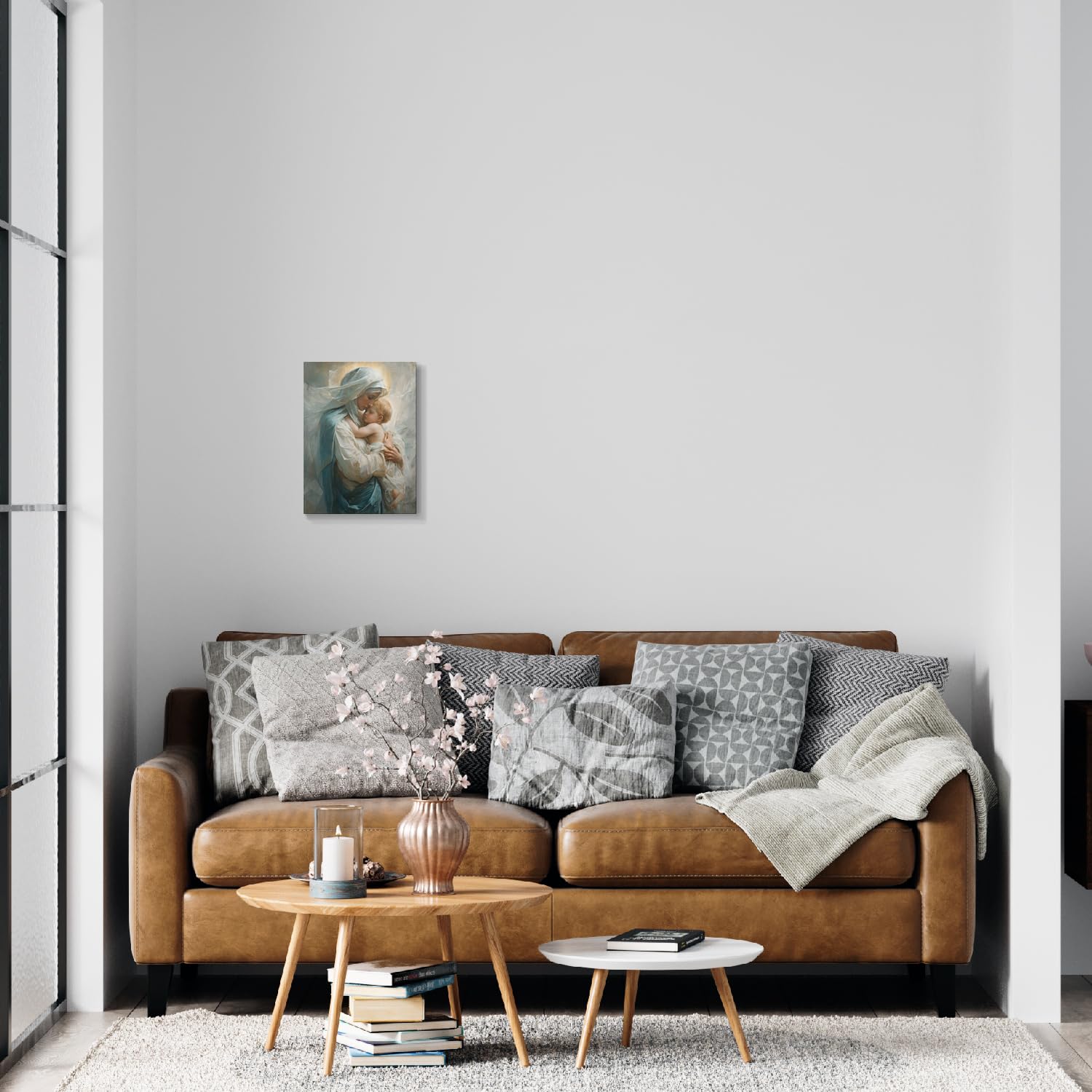 Amazon.co.jp: vandlife 聖母マリア キャンバスプリント 赤ちゃん